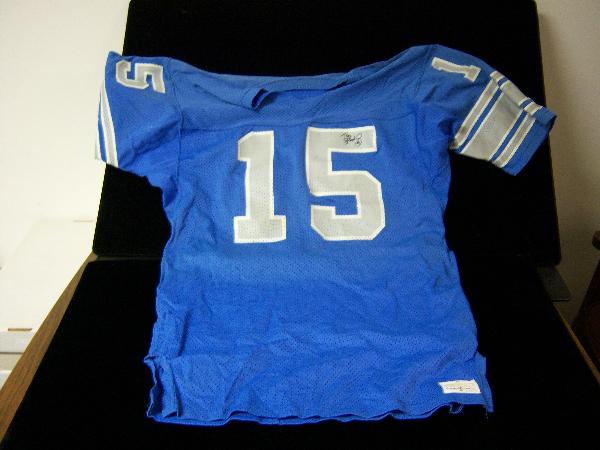 Late 1970’s- Early 1980’s Tom Skladany Detroit Lions Game Issued/Used Jersey Autographed by Skladany