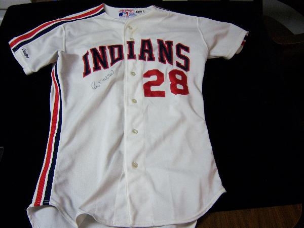 1989 Cory Snyder Cleveland Indians Game Used Autographed Baseball Jersey