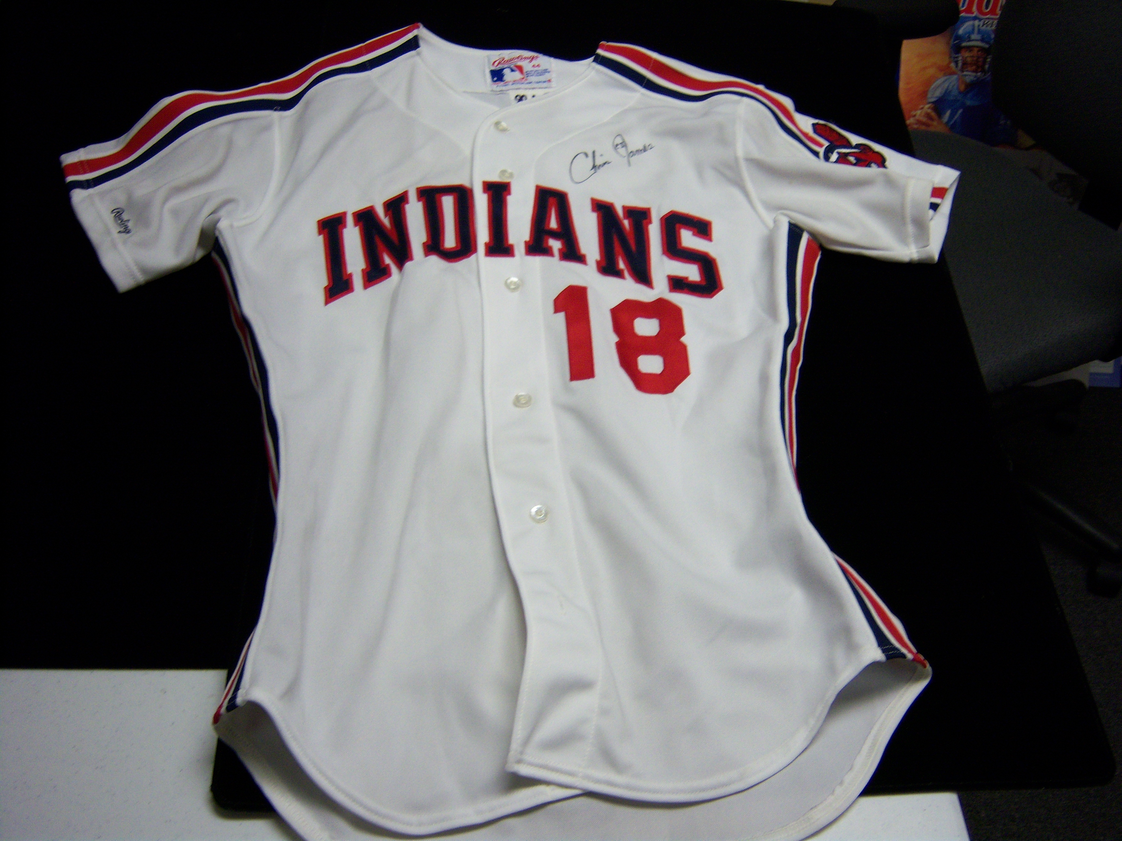 indians game worn jersey