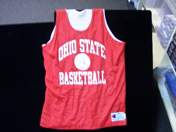 Late 1980’s Ohio State Basketball Practice Jersey Autographed by Jay Burson