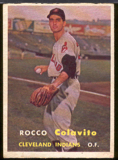 At Auction: 1957 Topps Rocky Colavito RC #212