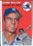 1954 Topps Baseball- #130 Hank Bauer, Yankees