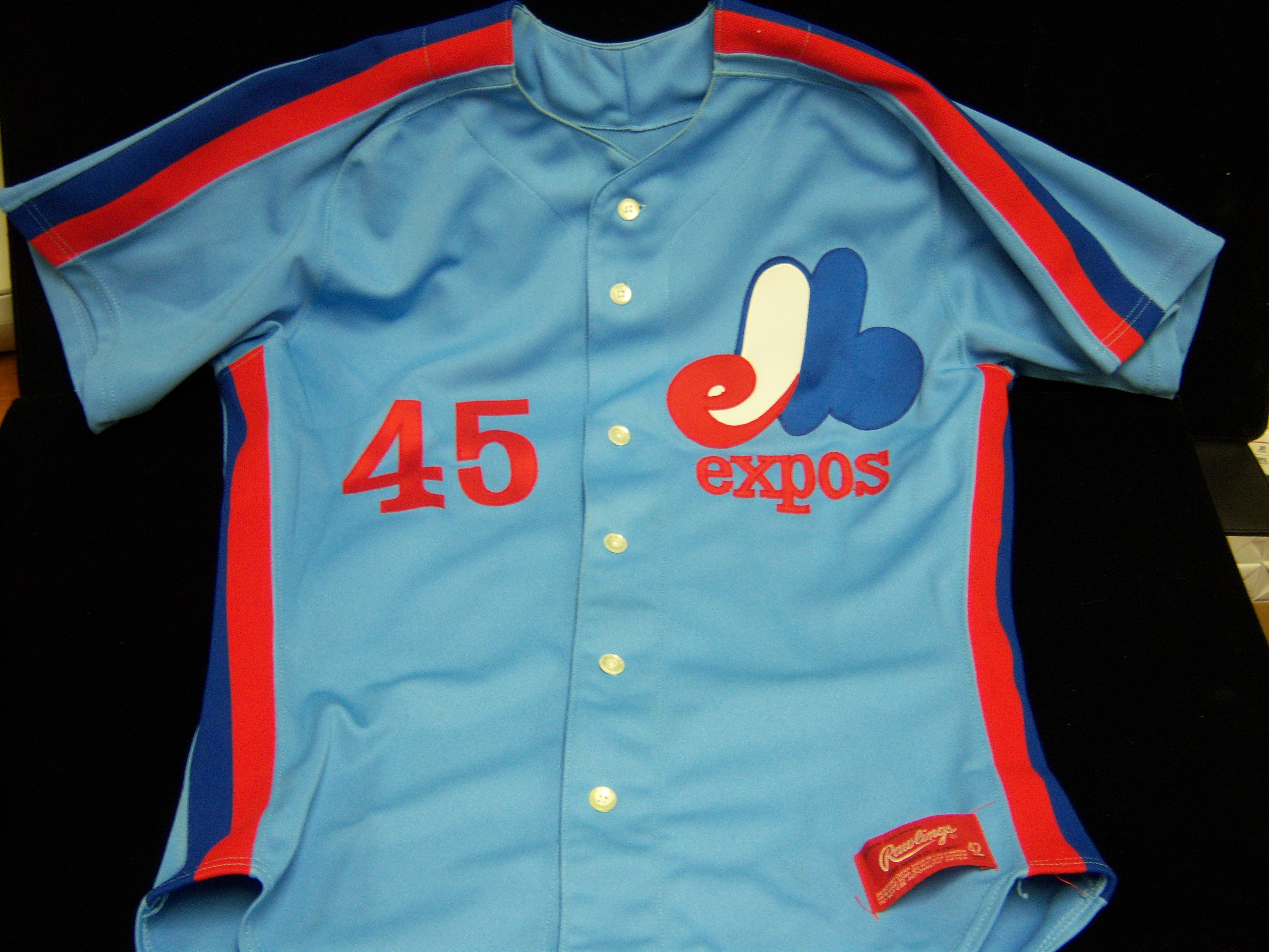 Lot Detail - Steve Rogers Rawlings Replica Size 42 Montreal Expos