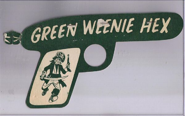 1960’s Pittsburgh Pirates “Green Weenie Hex” Cardboard Gun