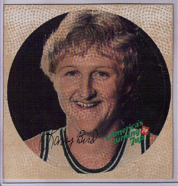 1981 7-Up Bskbl. Sticker- Larry Bird, Celtics