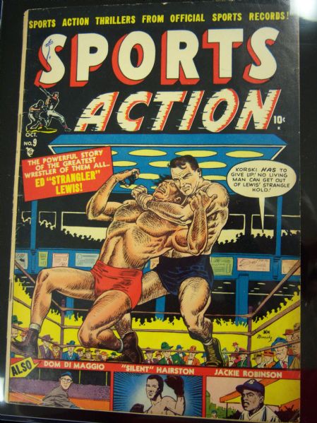 1951 Sports Action Comic Book- Oct No. 9- Wrestling cover(Ed “Strangler” Lewis)