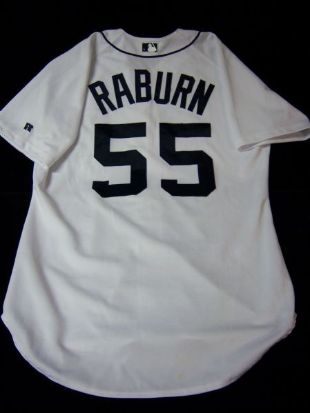 Ryan Raburn- Detroit Tigers Home Jersey #55