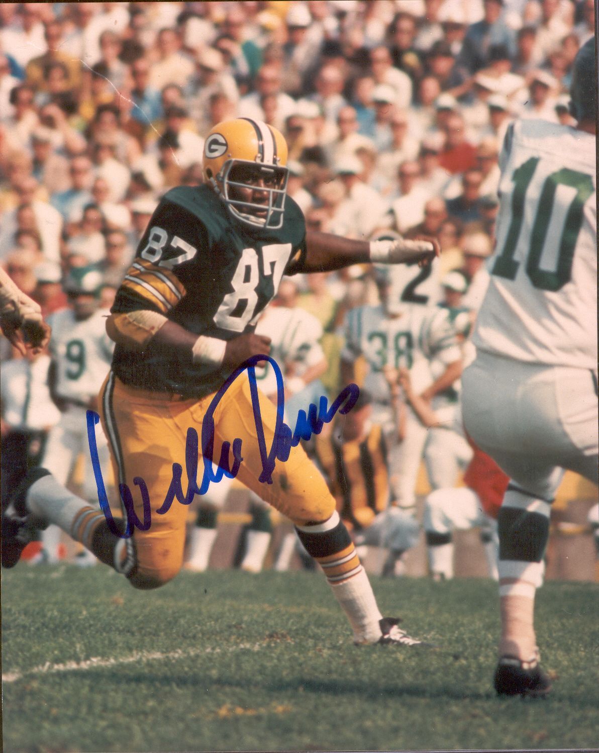 Lot Detail - Willie Davis Autographed 8x10” Color Packers Photo