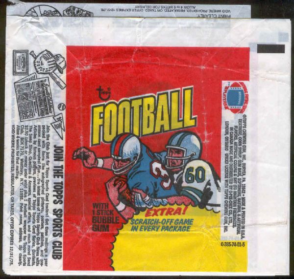 Seven Topps Football Wrappers