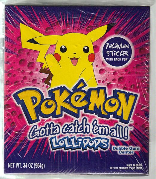 Topps Pokemon Lollipops- 1 Unopened Box of 72 Lollipops