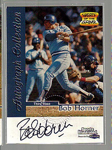 Bob Horner Autographs, Autographed Photos, Pictures, Collectibles