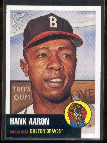 Lot Detail Topps Gallery Bb Heritage Insert Th Hank