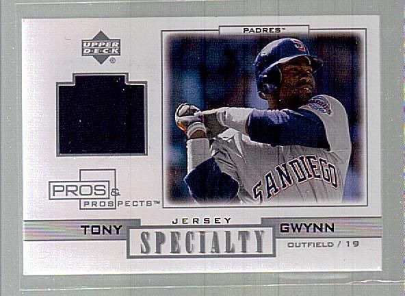 Tony Gwynn 2001 Upper Deck Game-Used Jersey Card