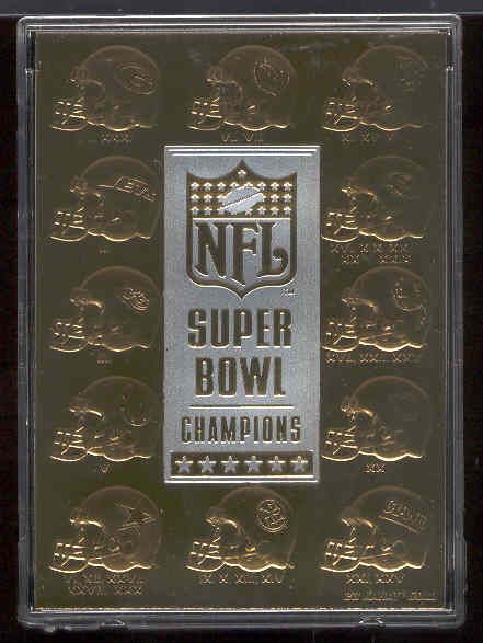 1997 Bleachers/Score Board Ftbl.- Super Bowl Champions 23Kt Foil Card