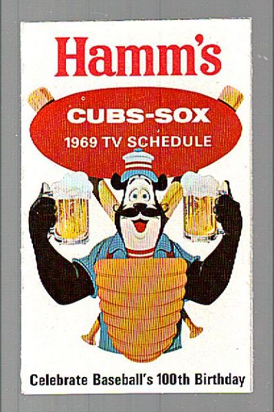 1969 Hamm’s Beer Chicago Cubs/White Sox TV Schedule