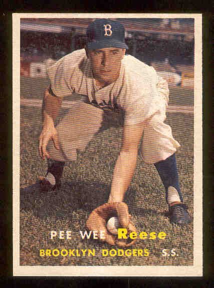 Lot Detail - 1957 Topps Bb- #30 Pee Wee Reese, Dodgers