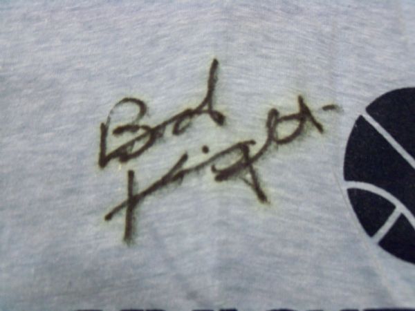 1970’s-80’s Bob Knight Basketball School Adidas T-Shirt- Autographed by Knight