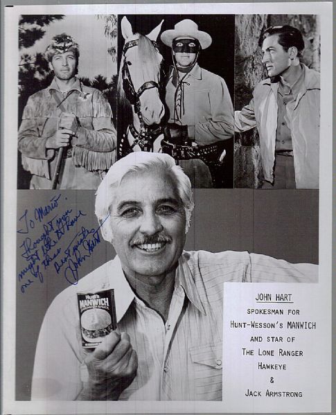 John Hart Autographed 8 x 10 B/W “Manwich” Promo Photo- JSA Authenticated