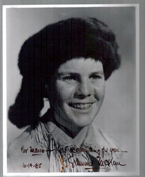 Sammy McKim Autographed 8 x 10 B/W Photo- JSA Authenticated