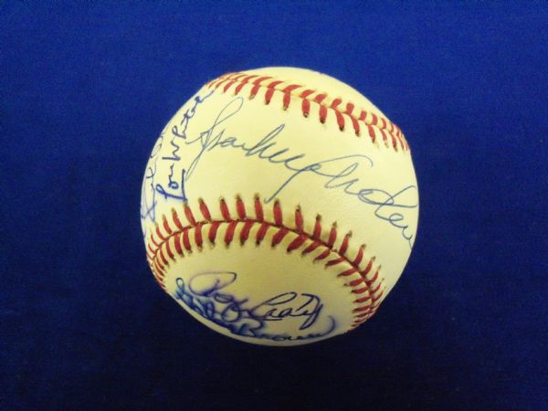 1984 Detroit Tigers Autographed Team Baseball with 13 Diff. Signatures on an Official AL Gene Budig Baseball