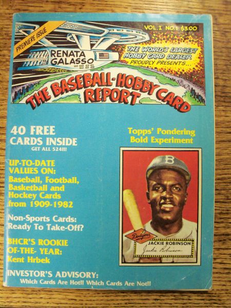 March 1983 Renata Galasso “The Baseball-Hobby Card Report” Premier Issue with T-206 Perforated Panel Reprint Inserts