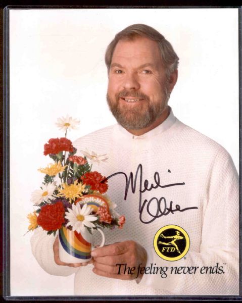 Merlin Olsen Autographed 8” x 10” FTD Flowers Color Promotional Photo