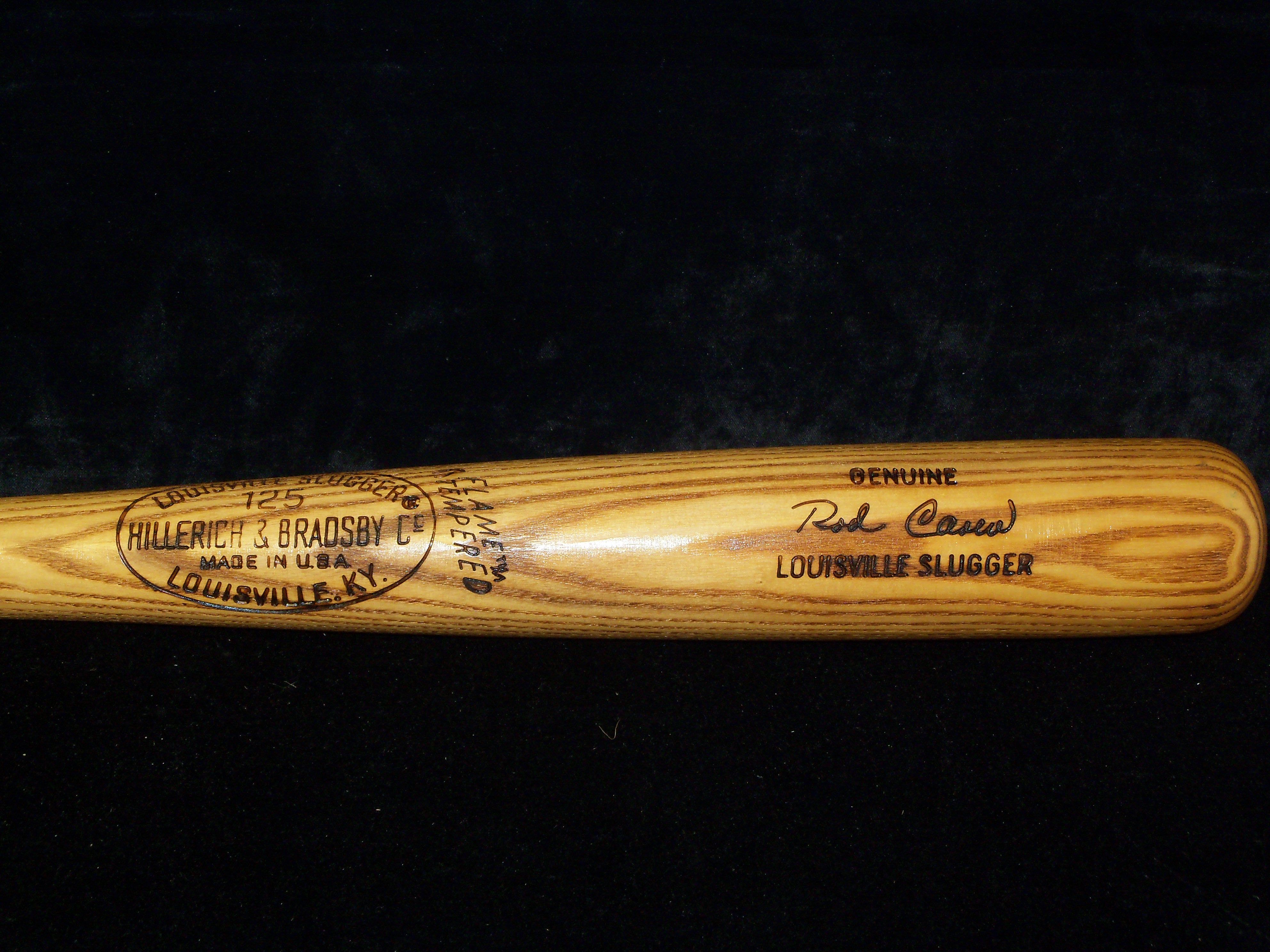 Rod Carew Autograph Bat