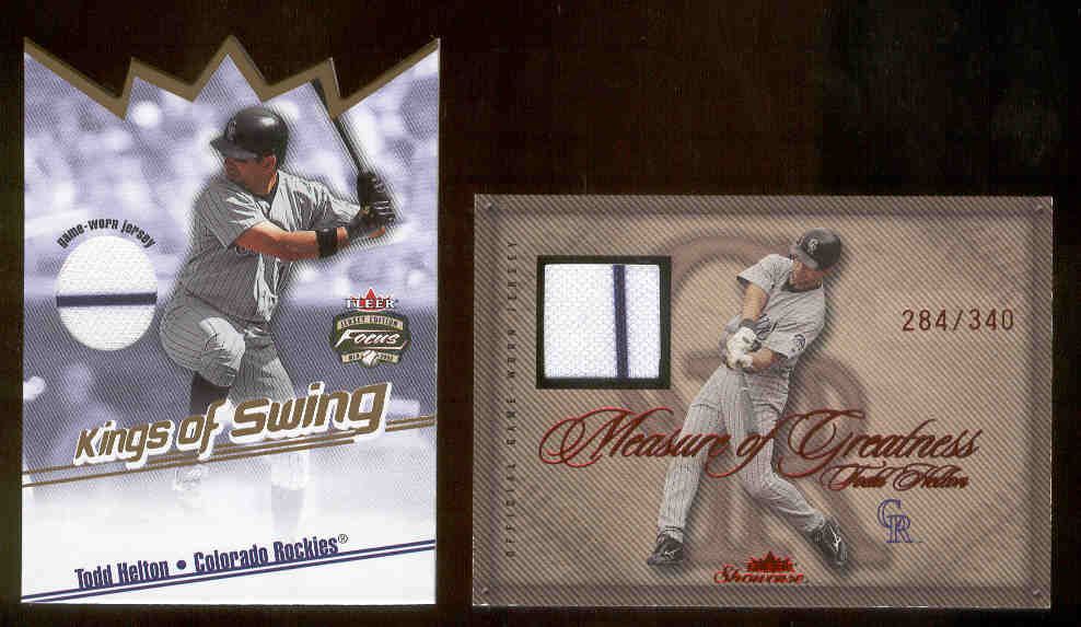 Lot Detail - Todd Helton- 2 Diff. Game-Worn Jersey Inserts