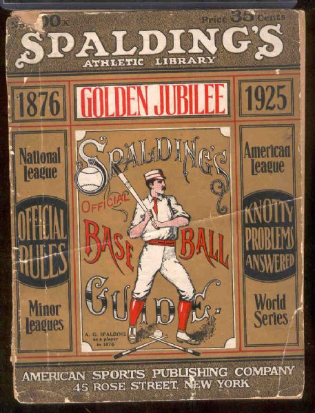 1925 Spalding Baseball Guide