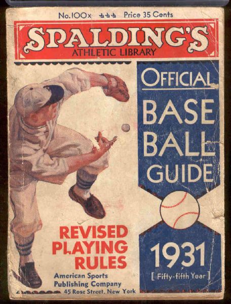 1931 Spalding Baseball Guide