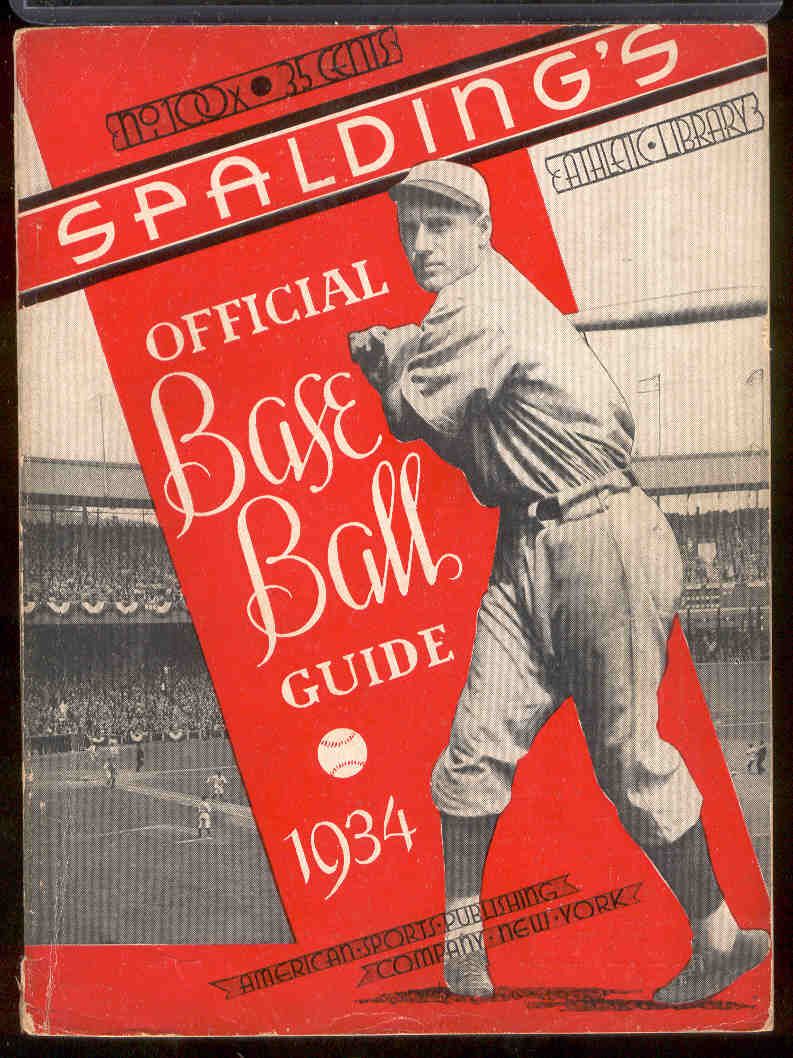 Lot Detail - 1934 Spalding Baseball Guide