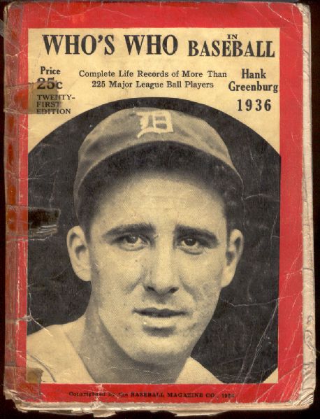 1936 Baseball Magazine Who’s Who in Baseball