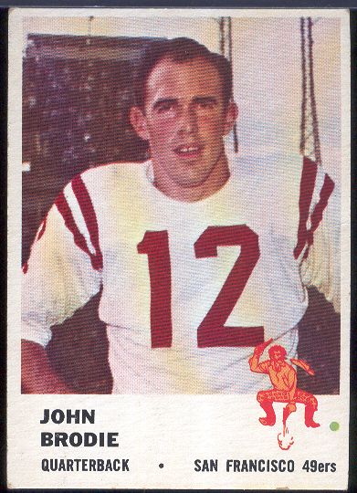 Lot Detail - 1961 Fleer Ftbl. #59 John Brodie RC, 49ers