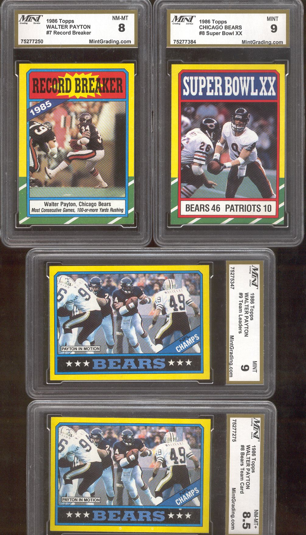 Lot Detail - 1986 Walter Payton Chicago Bears Super Bowl XX