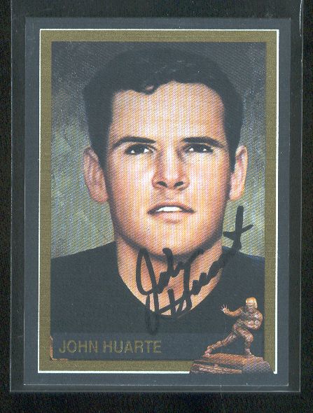 1991 Heisman Collection Ftbl. “Certified Autograph”- John Huarte, Notre Dame- #52/200!