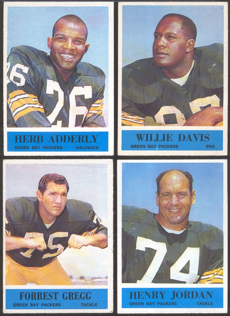 Lot Detail - 1964 Philly Fb- 4 Diff. Green Bay Packers