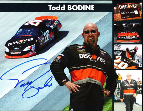 Todd Bodine Autographed 2003 Discover Card Racing #26 Ford 8-½” x 11” Color Handout