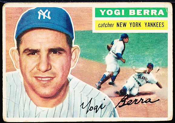 Yogi Berra baseball card number 110 topps