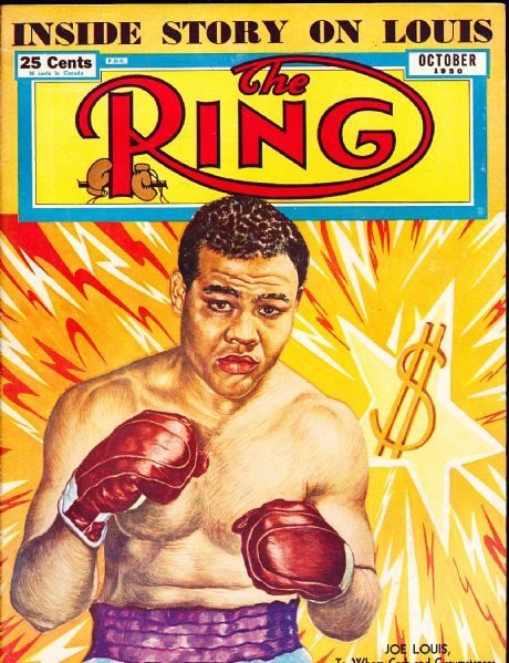 1950 October Boxing Ring Magazine- Joe Louis Cover