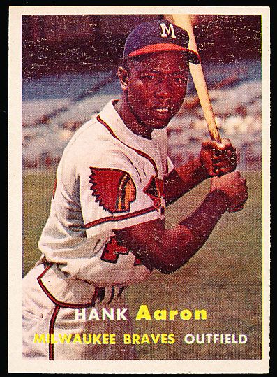  1957 Topps # 20 Hank Aaron Milwaukee Braves (Baseball