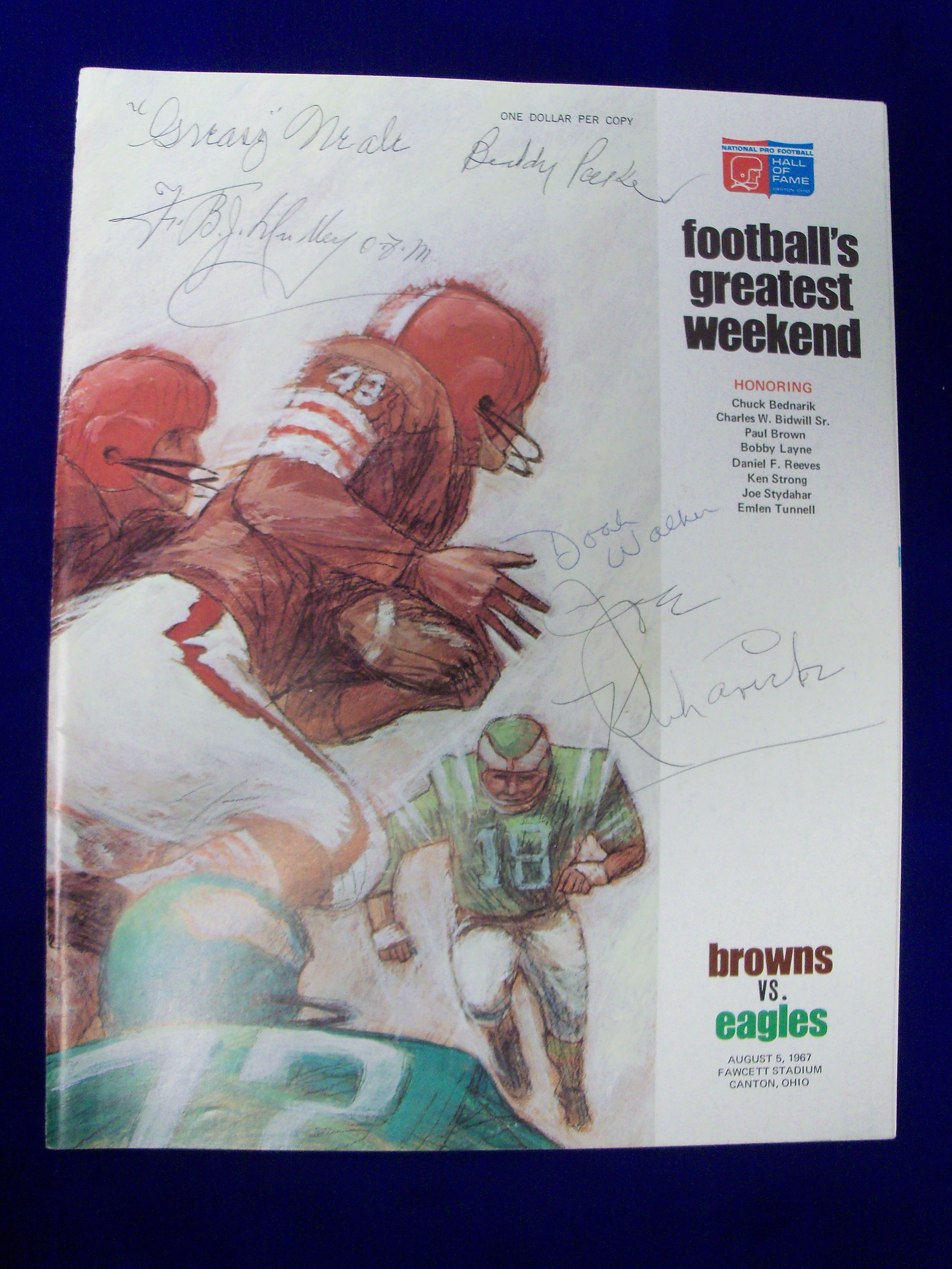 1967 Hall Of Fame Game Ticket Cleveland Browns vs Philadelphia Eagles –  Denver Autographs