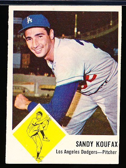  1963 Fleer # 42 Sandy Koufax Los Angeles Dodgers
