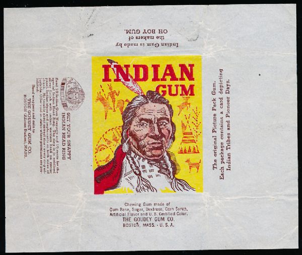 1947 R773 Goudey Indian Gum Wrapper