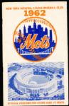 1962 New York Mets Program- Vs. Chicago Cubs