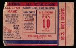 1962 Baseball All Star Game Ticket Stub- at Washington (July 10)