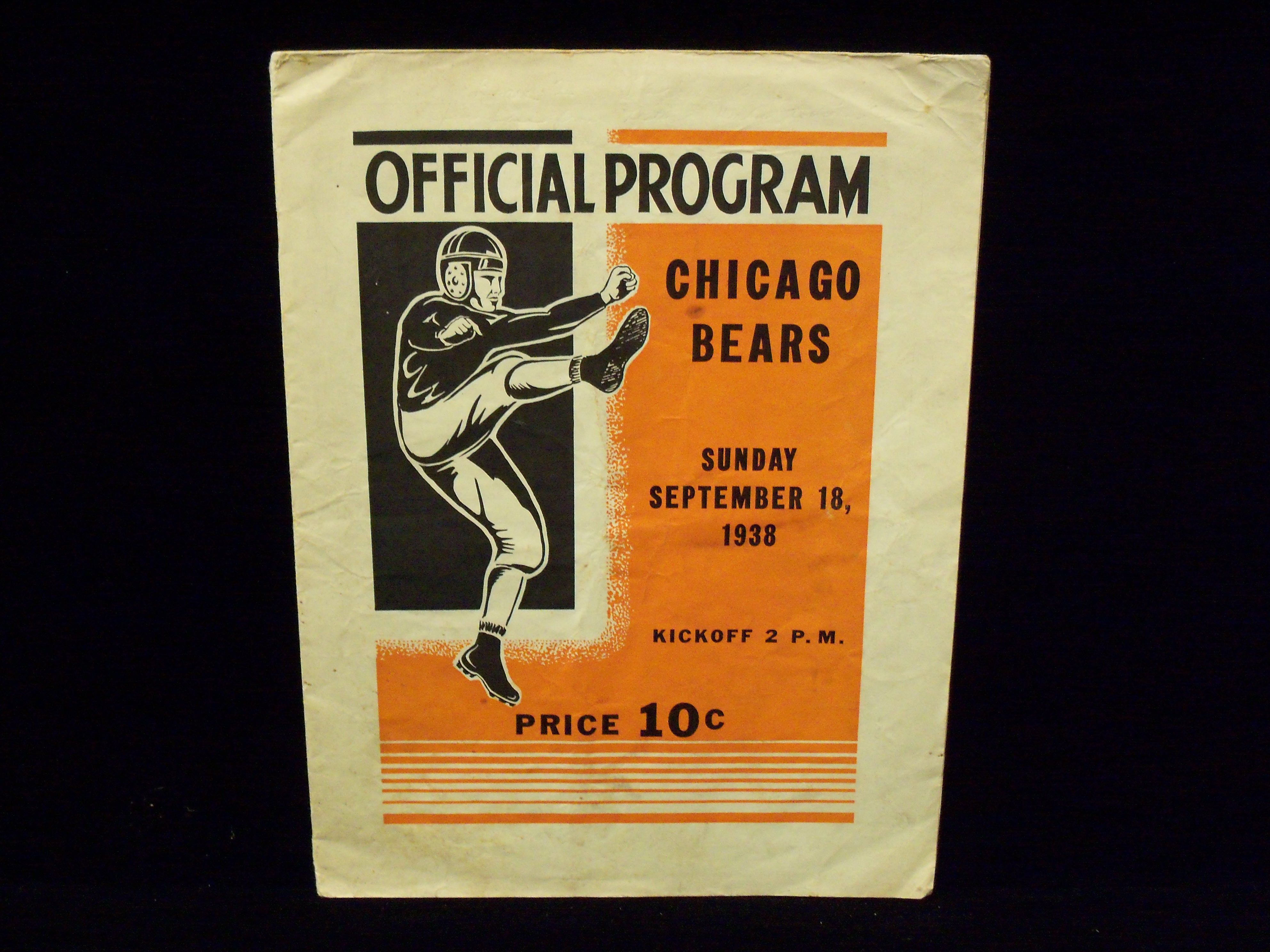 Lot Detail - September 18, 1938- Chicago Bears @Green Bay Packers