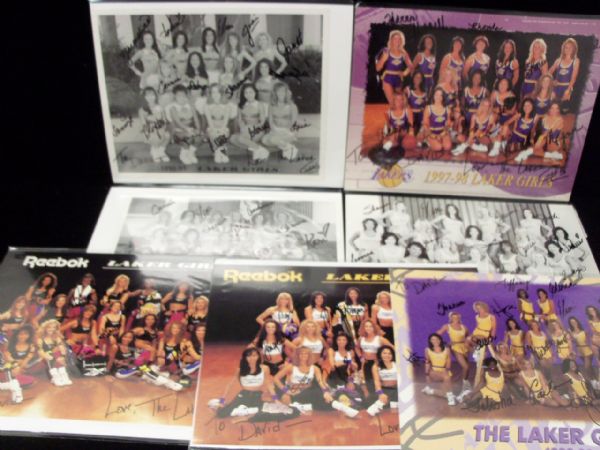 1994-95 through 1998-99 Los Angeles Laker Girls Bskbl. Dance Team- 7 Diff. “Autographed” 8 x 10/8 ½” x 11 B/W and Color Photos