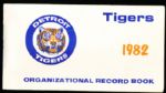 1982 Detroit Tigers Organizational Record Book