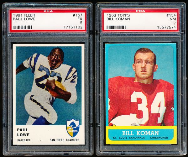 Four Diff PSA Graded Football Cards