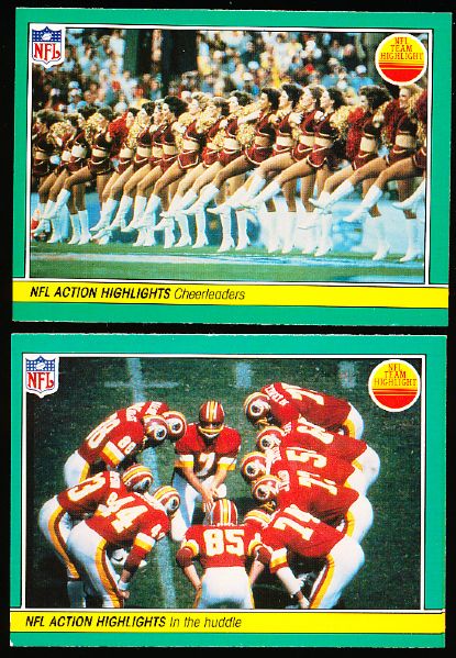 1984 Fleer Team Action Football Complete Sets of 88 Cards- 2 Sets